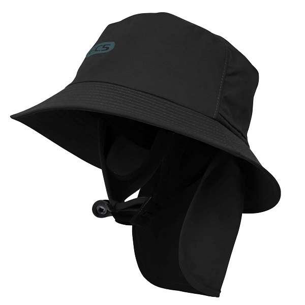 NEW!! FCS/ESSENTIAL SURF BUCKET HAT/(Black/Teal) - HRS SURF SHOP