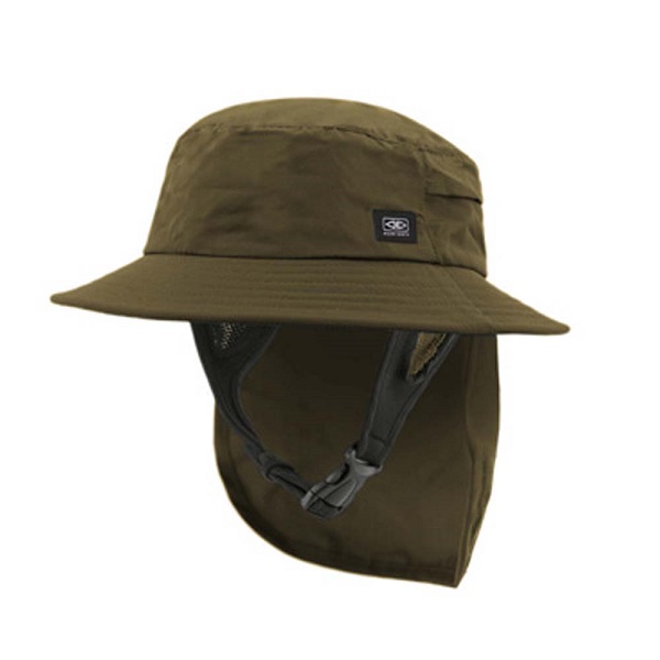 画像1: O&E   INDO STIFF  PEAK SURF  HAT  OLIVE / Lサイズ